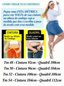 Kit 2 Bermudas Feminina Plus Size Denim Com Lycla (Elastano) Modelo Meia Coxa Festa junina