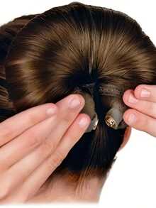 发圈造型器，网状发髻，芭蕾舞袜发髻，DIY发圈定型海绵圈，纽扣式甜甜圈发髻发圈，清新甜美假发脏辫配件，卷发器，无热卷发器，卷发棒，美发产品及配件，理发沙龙美容旅行必备，美发造型套装，美发工具 - 彩色 - 查看 8