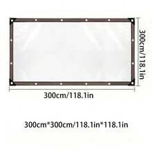 Waterproof Transparent Heavy-Duty Tarp With Buckle - Ideal For Outdoor Camping, Cars, Porches, Terraces, And Canopies, Transparent Waterproof Tarpaulin With Sealing Ring - Rainproof Outdoor Garden Cover Tarp