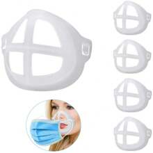 10pcs Mask Bracket Accessories, Breathing Insert Holder Frame, Keeps Mask From Touching Face, Solid Color PE (Polyethylene)