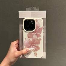 1 szt. TPU Dreamy Pink Hibiscus Flower Pattern Phone Case Kompatybilny ze smartfonami //Redmi
