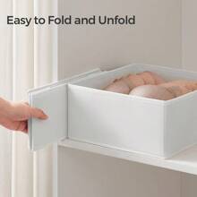 1/3/6 Packs Foldable Cloth Storage Box Closet Dresser Drawer Organizer Fabric Baskets Bins Containers Divider For Baby Clothes Underwear Bras Socks Lingerie Clothing