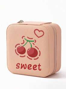 1pc Jewelry Box, Large Capacity Jewelry Storage Box, Jewelry Organizer Box, Miniature Jewelry Case, Jewelry Savings Box, Portable Travel Jewelry Box, Makeup Box, Various Jewelry Boxes,Simple Travel & Home Jewelry Box For Women Storage Organizer Travel Essentials Back To School Dormitory Storage