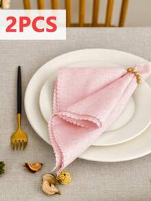 2/6/12/240pcs Minimalist Solid Color High-Quality Cloth Napkins, Reusable, Suitable For Weddings, Parties, Picnics, Gender Reveal, Gatherings, Home Decor - Multicolor - View 12