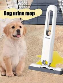 3件套便携式狗尿清洁拖把，迷你手持拖把带旋转头，易于使用，塑料可水洗，宠物主人的理想选择，宠物清洁必备，紧凑型清洁工具，宠物清洁用品