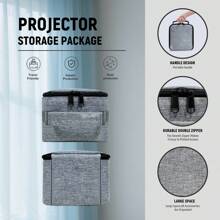Sac de transport robuste pour le projecteur HY260 PRO, sac portable et sac de transport pour projecteur portable, sac de rangement pour projecteur domestique, sac de transport rigide de protection (sac seulement)