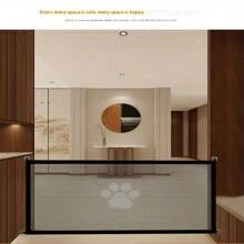 Retractable Pet Gate/Fence Dog Cat Safety Barrier For Indoor Stairs Hallway, No Drill Installation