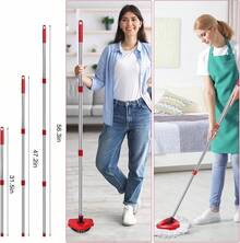 Mop Replacement Heads 2 Pcs & 1 Scrub Brush Combo For Ocedar Easywring 1-Tank System,Microfiber Spin Mop Replacement Head,Machine Washable For Bathroom,Kitchen,Tub And Tile Cleaning - 包含4個白色拖把頭的完整套裝 - 查看 2
