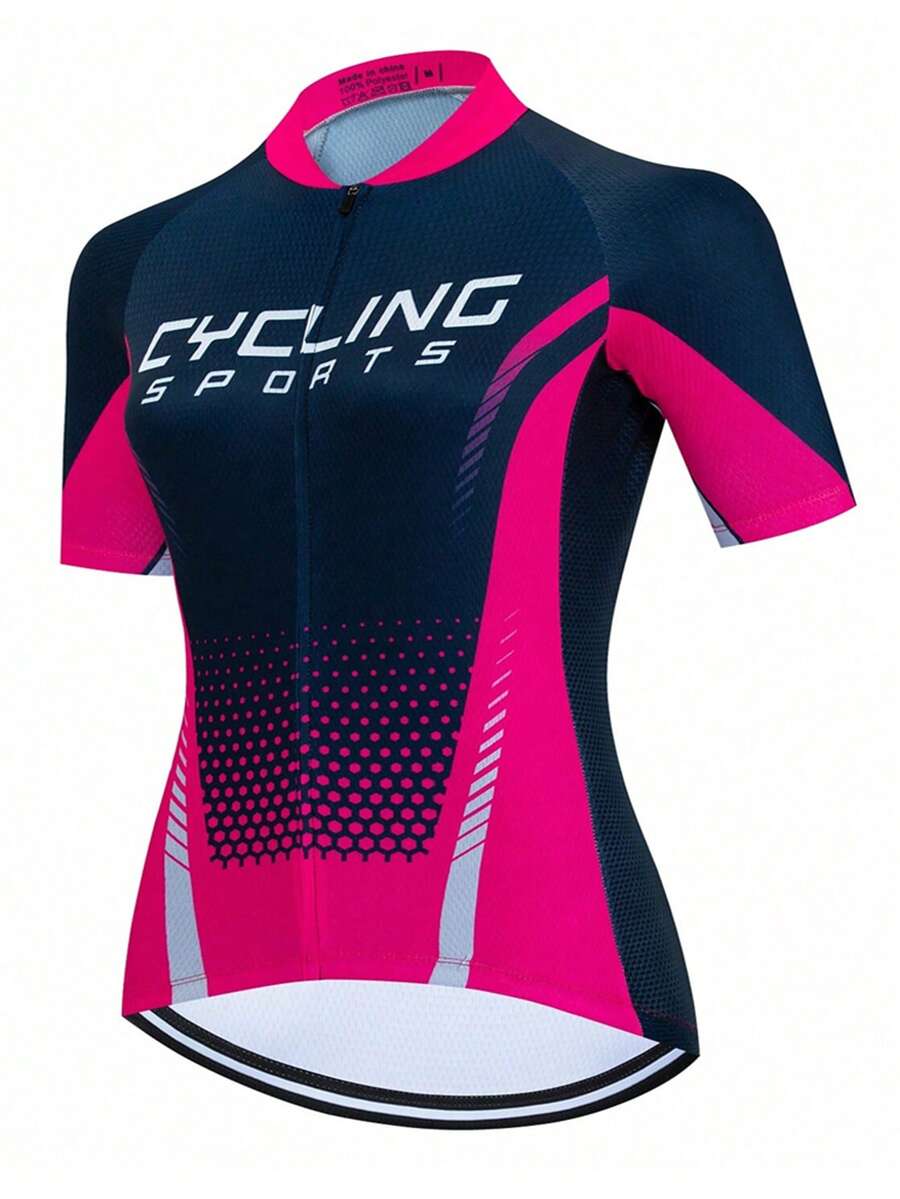 骑行服 女式骑行服上衣 夏季竞赛短袖山地自行车骑行服衬衫 - 彩色 - 查看 1