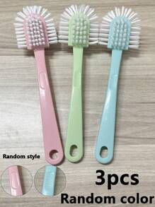 [5-In-1 Efficient Shoe Brush] Creative 5-Side Shoe Brush With Double-Sided Circular Design For All-Around Cleaning, Plastic Hard Bristle Bathroom Cleaning Brush, 5-In-1 Durable Shoe Brush, Plastic Material, Highly Efficient Cleaning