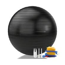 Local Shipping- Fitness, Pregnancy, And Physical Therapy, Perfect For Exercise Enthusiasts-[Fitness Ball] Posture Training Fitness Ball, Office Chair | Suitable For Balance Training, - Black - View 2