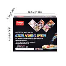 12/24 Color Ceramic Color Pen Set, Ceramic Surface Decoration Graffiti Pen Drawing Pen, Creative DIY Poster Handwriting Greeting Card Drawing Pen Art Design Gift Stationery Student Office Hand-Painted Tool, School Supplies,Back To School