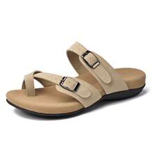 Women Sandals Airy Platform Design Lightweight Walking Sandals Comfort - 駝色 - 查看 3
