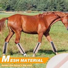 4pcs Set: Fine Mesh Fly Boots, Loose-Fitting & Anti-Slip Horse Fly Boots, Comfortable Tight-Fitting Horse Leggings, Greatly Reducing Horse Disturbance And Improving Breathability