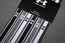 Under Armour Diadema deportiva para fitness, yoga, entrenamiento, running, baloncesto, banda para el cabello antideslizante, mini diadema de moda - 6 piezas, talla única, el ancho de la diadema es de aproximadamente 1,3 cm, la longitud es de aproximadamente 44 cm - Negro, blanco y gris - Ver 5