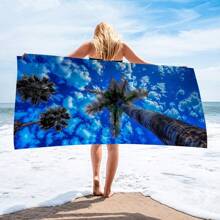 1 Pc Of Ultra-Soft Breathable Beach Towel, Microfiber Beach Towel, Quick-Drying Towel Suitable For Outdoor Beach Towel Yoga Running Portable Outdoor Bath Towel
