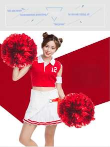 2pcs Football/Basketball Pom Poms, 4-Finger Metallic Cheerleading Squad Sports Team Activities, Dance Performance Props, Square Dance Games, Dance And Fan Cheering Props, Suitable For Outdoor Sports Team Performance