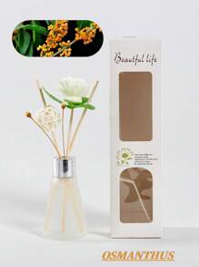 1pc 50ml/1.69floz Transparent Frosted BottleFlameless Essential Oil Diffuser, Lavender Aromatherapy Essential Oil Set,Home & Bedroom Air Freshener Decorative Aromatherapy Gifts Birthday Graduation(Aromatherapy Sticks Are Random In Quantity)