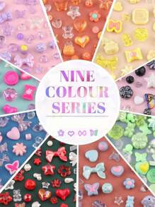 20g Acrylic Beads Spacer Beads For Bracelet Making Heart, Bow, Flower, Star, Colored Beads DIY Jewelry Pendant Mobile Phone Link Accessories