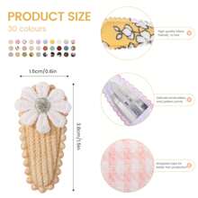 Lot de 60 barrettes à cheveux pour bébés filles – Imprimé floral, revêtement antidérapant, mini-pinces de 3,8 cm de long – Accessoire pour cheveux fins et mignons pour nourrissons et tout-petits