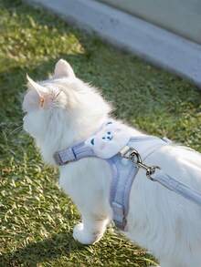 可调节宠物猫用牵引带，H 型防逃猫咪牵引背心，仅限户外使用 - 彩色 - 查看 8