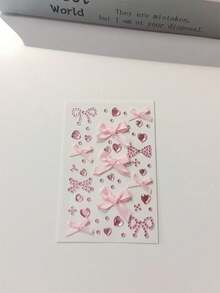 1/2/5/10 件！这些圣诞蝴蝶结水钻贴纸饰有可爱的心形和蝴蝶结图案，非常适合节日派对、Cosplay 和拍照。闪耀的水钻和精致的蝴蝶结细节，为您的造型增添一抹甜美迷人的气息。易于粘贴，是圣诞节和其他庆祝活动中打造迷人脸部艺术的理想之选。