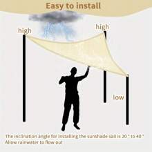 Zewnętrzny trójkątny żagiel przeciwsłoneczny, zewnętrzny żagiel przeciwsłoneczny na balkon, 3/4-metrowy składany srebrzysty żagiel przeciwsłoneczny, odpowiedni na taras/dziedziniec/taras/ogród/aktywności na świeżym powietrzu, trójkątny wodoodporny żagiel przeciwsłoneczny, zewnętrzna osłona przeciwsłoneczna na balkon, szopa przeciwsłoneczna, szopa przeciwdeszczowa, odpowiednia na taras/podwórko/taras/ogród, niezbędne akcesoria plażowe, pływak do basenu