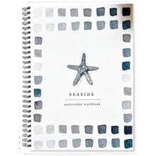Caderno de aquarela para iniciantes, projetos de pintura simples, ótimo para flores, penas e animais, para acalmar, tranquilizar e inspirar os amantes da pintura. Caderno de aquarela para materiais escolares, volta às aulas.