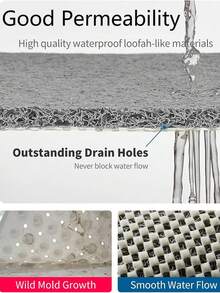 Non-Slip Loofah Shower Mat - Soft And Absorbent Bath Mat, Quick Drying Bath Mat PVC Loofah Shower Stall Mat Bathtub Mat For Comfortable Showering, Kitchen Area Rugs, Laundry, Bedroom, Shower, Indoor Mat, Bathroom Accessories