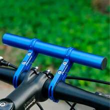 Estilo Boleiro Extensor De Guidão De Bicicleta Cor Azul 30 Cm Prolongador + Chave - Azul - Visão 7