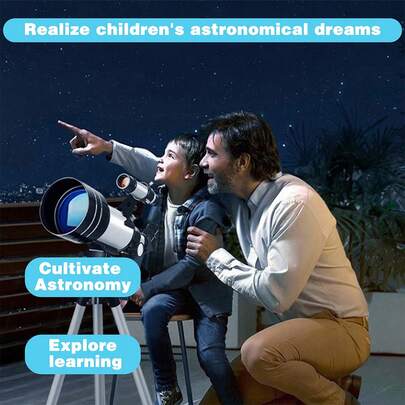 The New Astronomical Telescope Group In 2025 Is Equipped With A Foldable Tripod To Ensure The Stability Of The Platform. Can Be Paired With Mobile Phones And Given As Gifts To Friends And Family