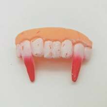 Dientes de vampiro zombi de novedad de Halloween, juguetes de broma para fiestas, dientes falsos