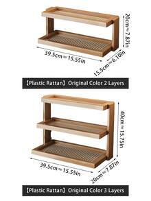 1 件创意实用优质办公桌杯架茶具收纳架，办公桌面茶盒，多层饮料收纳架 - 彩色 - 查看 8