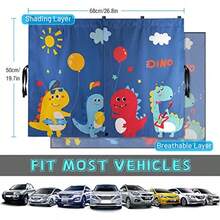 1pc Car Window Shade, Magnetic Double Layer Car Sun Shade For Side Windows Car Window Curtain For Heat/UV Protection - one-size - View 2