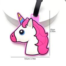 1pc/2pcs Cute Unicorn Luggage Tag Bag Charm, Pink Series, Perfect For Luggage, Backpack, Unique Gift For Boyfriend, Girlfriend Suitcase Tag Pendant Holiday Vacation For Travel For Honeymoon For College For School Bag For Flying For Cruise For Bags Portable Anti-Lost