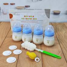 Bimirth 全新11件套180毫升蓝色粉色奶瓶套装多功能新生儿男孩女孩适用 - 彩色 - 查看 2