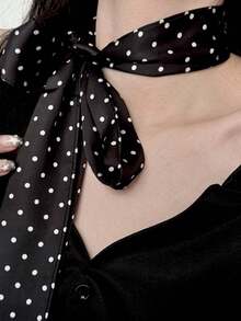 极简性感风性感豹纹波点丝巾新款所有时尚小众高级感可当腰带ins夏季，学校秋季，秋季，万圣节