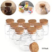 10/6/2 Stücke Korken Glas Flasche mit Korken, Bonbonglas, kreative farbige Wunschflasche, Nachrichtenflasche, Hochzeitsdekoration Sandflasche, Spaß DIY Kunst Party, handgemachte Regenbogen Stern Flasche Geschenke, Wohn- Schlafzimmer Büro Dekoration, Muttertags- und Geburtstagsgeschenke, Glasbehälter, Heimdekoration, Blumen Pflanzen, Proben, Basteldekorationen