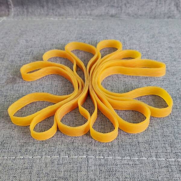 10pcs Large Size Yellow Elastic Rubber Bands - Durable Flexible Office & School Supplies Back To School