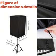 Durable Black 210D Oxford Fabric Speaker Covers – Waterproof And Dustproof, Multi-Size Compatible For Home Cinema And Outdoor Audio Systems. Suitable For Outdoor Speakers And Garden/Courtyard Speaker Enclosures.