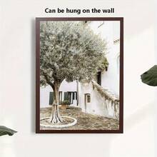 Set de 3 cuadros con lienzos que muestran paisajes rurales, montañas y olivos, estilo nórdico para decoración del hogar en sala de estar y dormitorio - multicolor - Ver 10