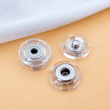 10Pairs/20Pcs Clear Invisible Snap Buttons For Cardigans And Jackets - Large Transparent Plastic Fasteners With Subtle Round Clasp, Perfect For Knitwear And Outerwear, Easy To Sew-In For Secure Fastening, Sewing Accessories