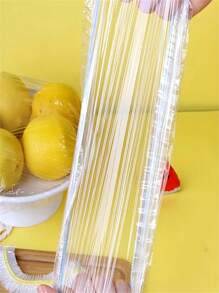 100PCS Disposable Plastic WrapFor Keeping Leftover Foods FreshWith Elastic And Self Seal Closure,Suitable For Covering Bowls AndDishes, Home Use