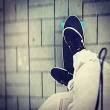 Ridge Skateboards Complete 55cm Maple Wooden Retro 22" Mini Cruiser Board - Blue - View 7