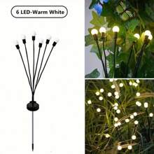Luces solares de decoración para el jardín exterior, Luces solares de luciérnagas LED 6/8/10, Luces solares oscilantes de luciérnagas para el patio, camino y decoración de plantas, Luces de jardín solares