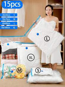 15/10/1透明真空压缩袋真空收纳袋真空衣物旅行收纳袋压缩袋套装衣柜收纳袋行李箱分类袋便携旅行箱衣物收纳袋服装分类收纳袋旅行收纳袋衣物打包袋旅游必备