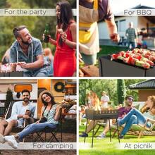 Charcoal Grill For 8 Skewers Portable Barbecue 16.9"*11.8"*16.9" Kabob Camp Grills Foldable Metal Mangal Kebab Shish BBQ For EDC Picnic Outdoor Cooking Camping Hiking - 1.8Skewers - View 5