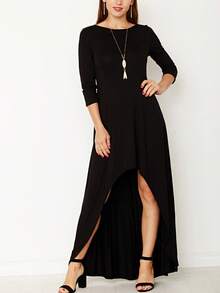 Boho Retro Vintage  Solid  Grey Color Block Color Sleeveless Grey Maxi Dress Racer | S-3X - 黑色 - 查看 7