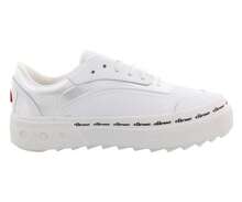 Ellesse Alzina Leather AF Womens Shoes - White/White/White - View 3