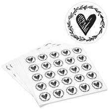 250-Pack Heart Stickers, 1.25 Inch Clear Vinyl Save The Date Labels, Ideal For Valentines Or Thank You Greeting Cards, Seals Envelope For Wedding Invites & Letters School Supplies,Back To School